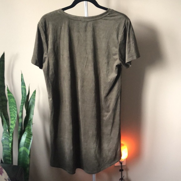 Z-Supply T-Shirt style casual dress faux suede M - Picture 6 of 10